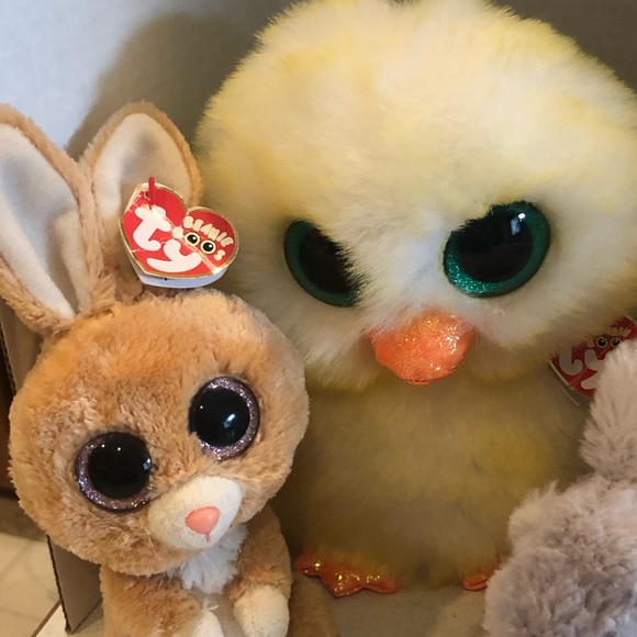 9 Pc Lot of Plush Bunnies & Stuffed Animals Beanie Boos Hallmark Pikmi Pops Gund - Picture 2 of 15